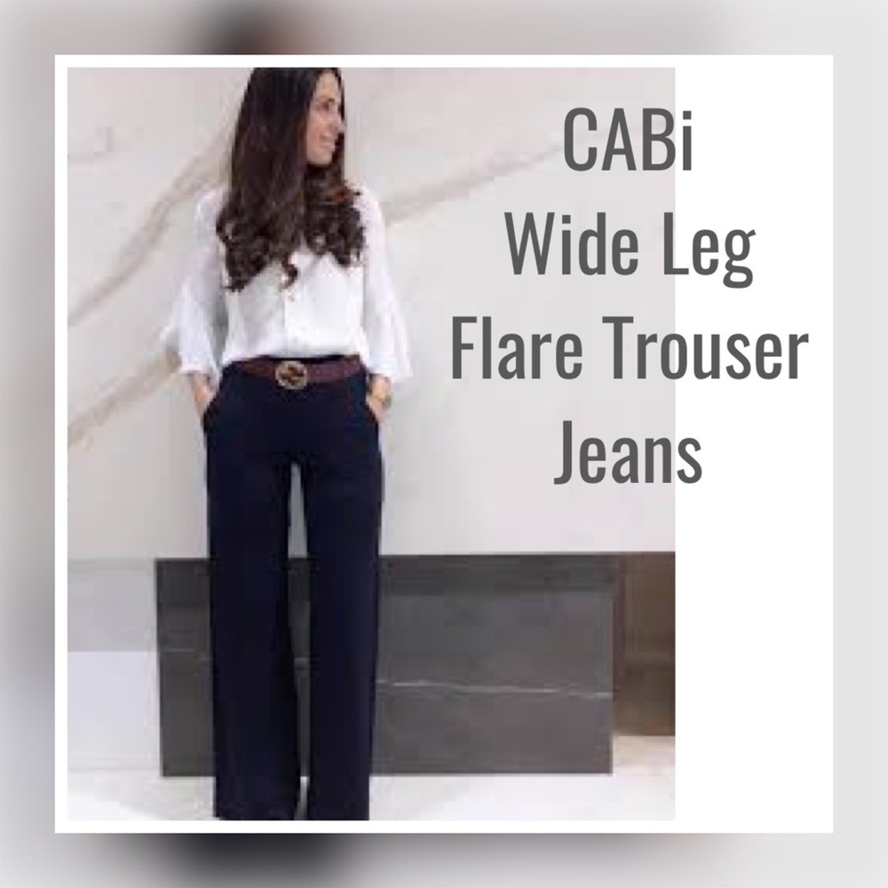CAbi Trouser Flare Wide Leg Jeans Size 14
